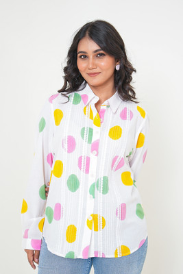 Akaay Stories Women Polka Print Casual Multicolor Shirt