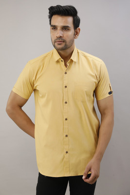 Lee Cross Men Color Block Casual Khaki Shirt