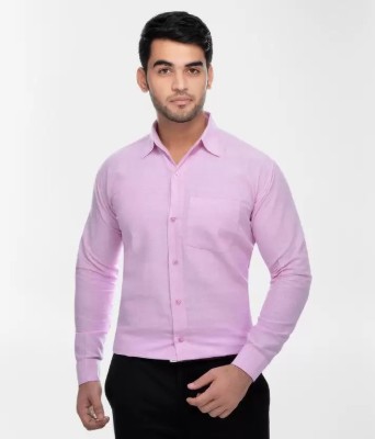 JBK Men Solid Formal Purple Shirt