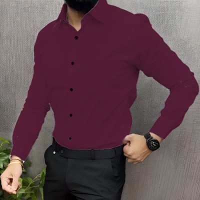 JEMI ENTERPRISE Men Solid Formal Blue, Maroon Shirt