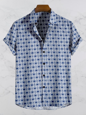 Arth Enterprise Men Printed Casual White Shirt