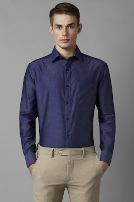 LOUIS PHILIPPE Men Printed Formal Blue Shirt