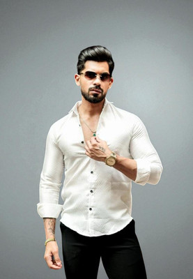 TRENDING LAXMI TREND Men Solid Casual White Shirt(Pack of 2)