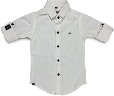 Havok Kids Boys Solid Wedding White Shirt