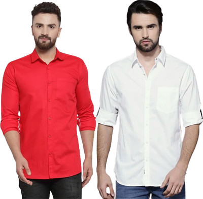 Modernity Men Self Design Casual Multicolor Shirt(Pack of 2)