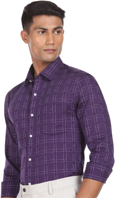 ARROW Men Printed Casual Purple Shirt