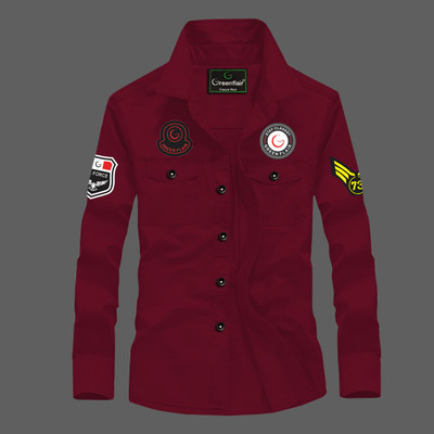 GreenFlair Men Printed Casual Purple Shirt