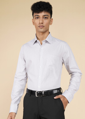 VAN HEUSEN Men Self Design Formal Grey Shirt
