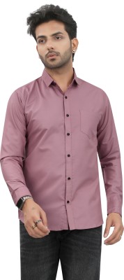 Madguys Fashion Men Solid Casual Pink Shirt