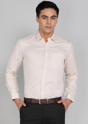 PETER ENGLAND Men Printed Casual Orange Shirt