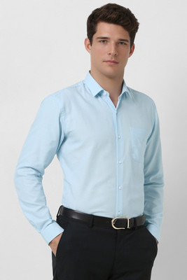 PETER ENGLAND Men Solid Formal Light Blue Shirt