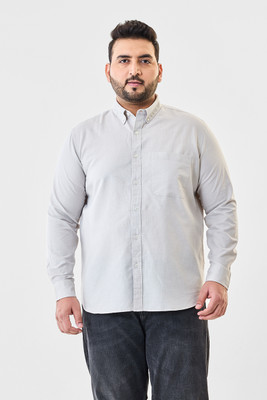 Snitch Men Solid Casual Grey Shirt