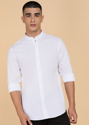 United Colors of Benetton Men Solid Casual White Shirt