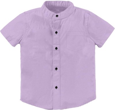 Krishna Plus Boys Solid Casual Purple Shirt