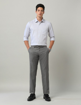 ARROW Men Striped Formal Grey Shirt