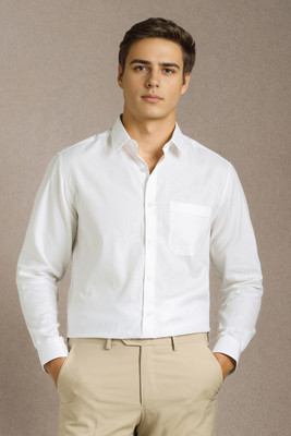 LOUIS PHILIPPE Men Solid Formal White Shirt