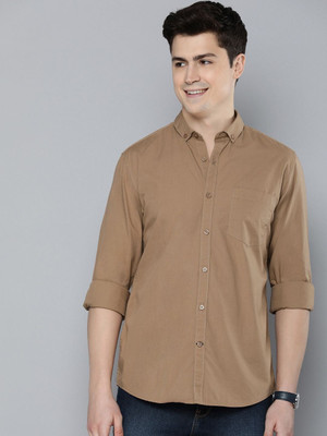 Mast & Harbour Men Solid Casual Brown Shirt