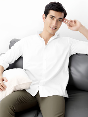 JEMI ENTERPRISE Men Solid Formal White Shirt