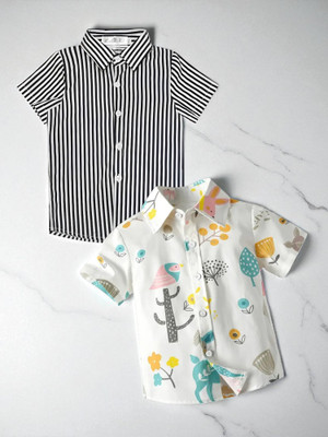 Sparrow ENTERPRISE Boys Striped Casual Multicolor Shirt