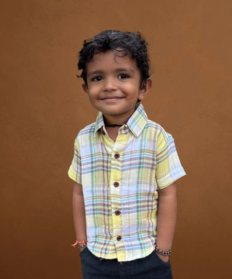 shishuhub Boys Checkered Casual Multicolor Shirt
