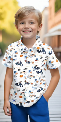 Sparrow ENTERPRISE Boys Printed Party Multicolor Shirt