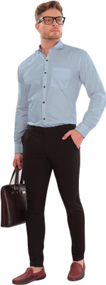 LOOKMARK Men Solid Formal Light Blue Shirt
