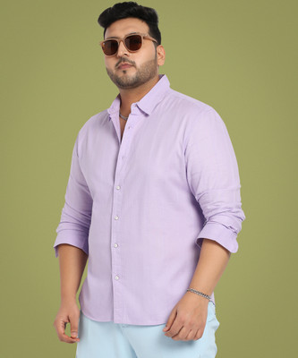Instafab Plus Men Checkered Casual Purple Shirt
