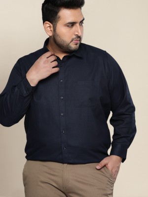 METRONAUT PLUS Men Solid Formal Dark Blue Shirt