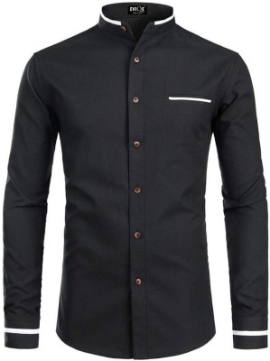 EVIQE Men Solid Casual Black Shirt