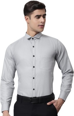 ROOP MISHREE Men Self Design Casual Grey Shirt