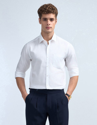 ARROW Men Solid Formal White Shirt
