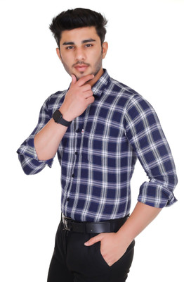 Trending Ayansh Men Solid Casual Blue Shirt