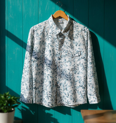 Som Boys Printed Casual Yellow Shirt