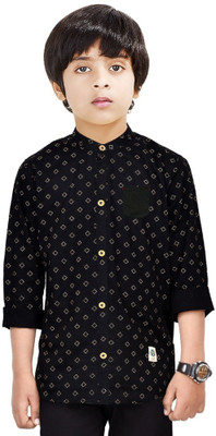 MADE IN THE SHADE Boys Printed Casual Black Shirt