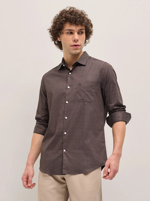 THE BEAR HOUSE Men Solid Formal Brown Shirt