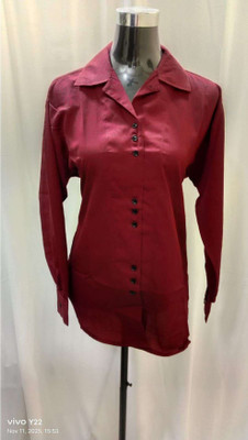 RS FASHION Women Striped Casual Maroon Shirt