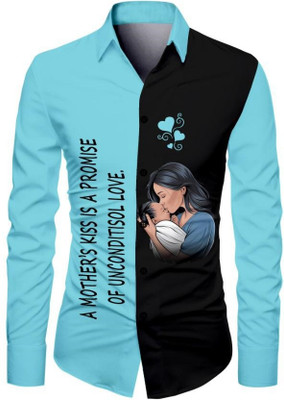 JRKENTERPRISE Men Printed Casual Light Blue Shirt