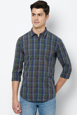 Allen Solly Men Checkered Casual Grey Shirt