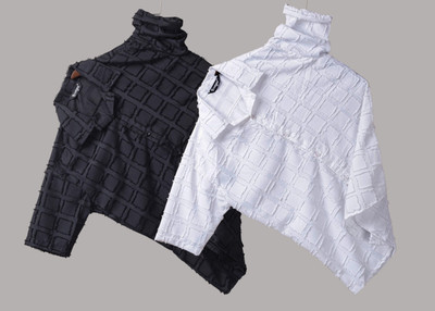 Lunice Men Self Design Casual White, Black Shirt(Pack of 2)