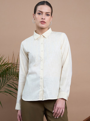 Style Quotient By Noi Women Solid Formal White Shirt