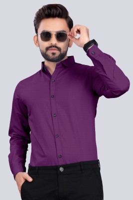 SK CASUALS Men Solid Formal Purple Shirt