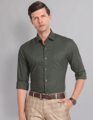AD by Arvind Men Checkered Formal Red Shirt