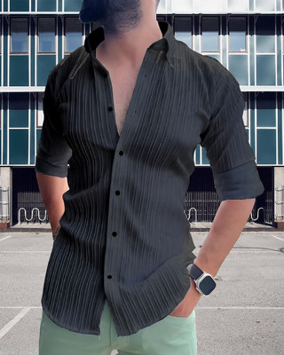 COMBRAIDED Men Self Design Casual Multicolor Shirt