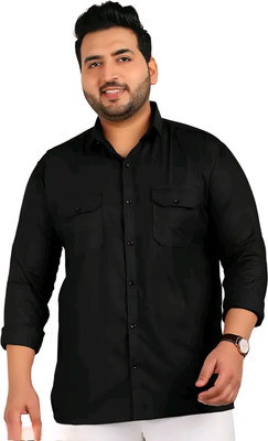 rajtraders Men Solid Party Black Shirt