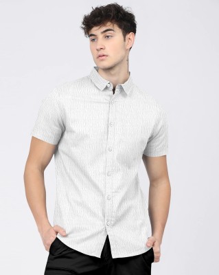 SYSBELLA FASHION Men Self Design Casual White Shirt