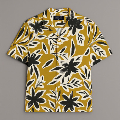 BIKIT Men Printed Casual Yellow Shirt