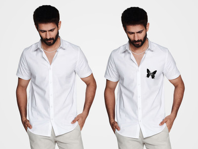ASHIMA FAB TEX Men Printed Casual Multicolor Shirt(Pack of 2)