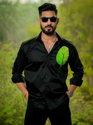 Bridons feb Men Printed Casual Black Shirt