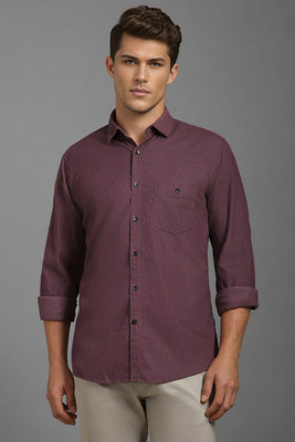LOUIS PHILIPPE Men Self Design Casual Purple Shirt