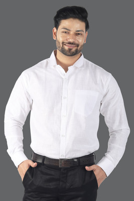 BBM MILLS Men Solid Casual White Shirt
